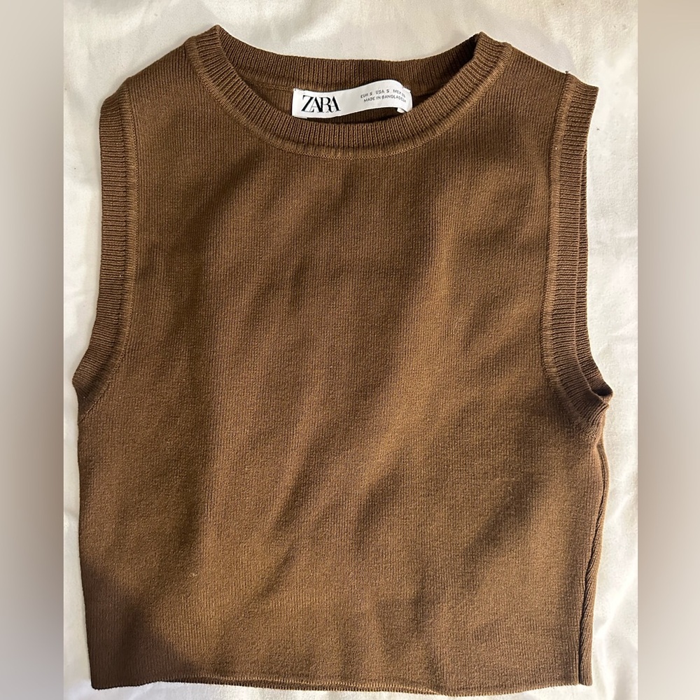 Zara Cropped Sweater Top